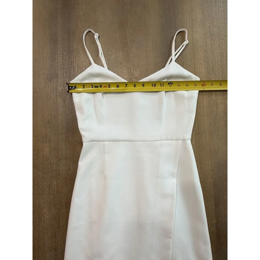 French Connection‎ Whisper White Faux Wrap Mini Dress Size 2 Spaghetti Strap